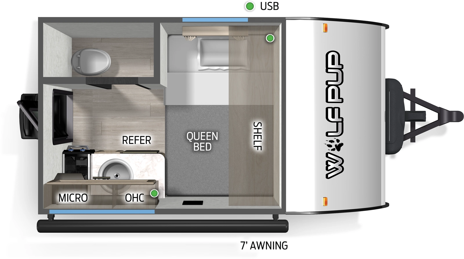 Wolf Pup 9CELP Floorplan